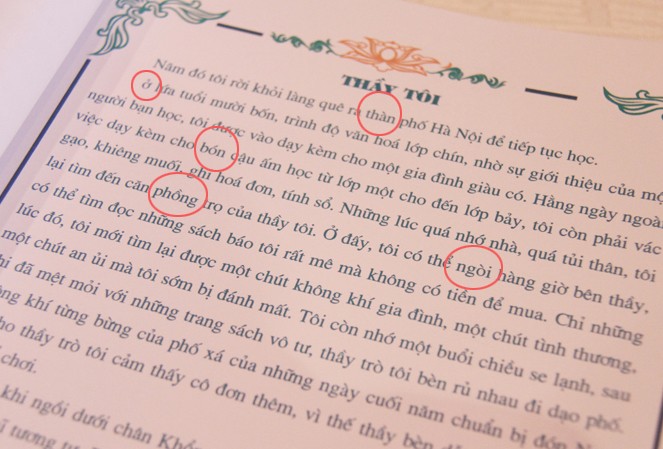 Lỗi chính tả chi chít trong tập san mừng ngày Nhà giáo Lỗi chính tả chi chít trong tập san mừng ngày Nhà giáo