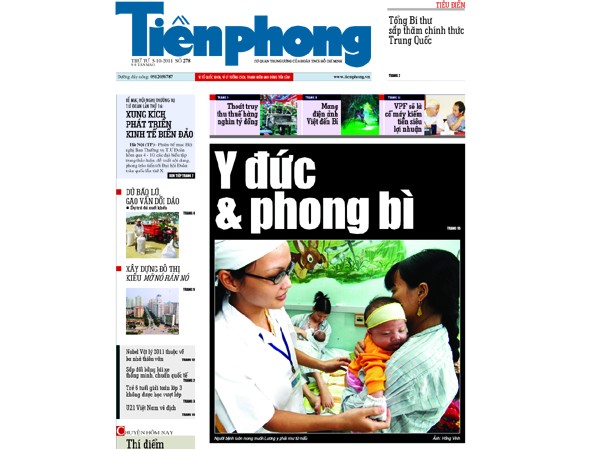 Thông tin hấp dẫn trên Tiền Phong hôm nay Thông tin hấp dẫn trên Tiền Phong hôm nay