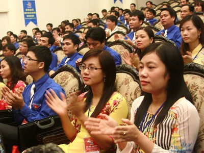 Tạo việc làm và cùng sống đẹp Đại biểu đại hội Đoàn tỉnh Nam Định Ảnh: Mai Xuân Tùng