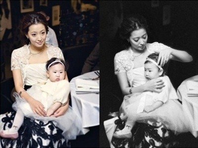Kim Hee Sun khoe con gái Kim Hee Sun khoe con gái