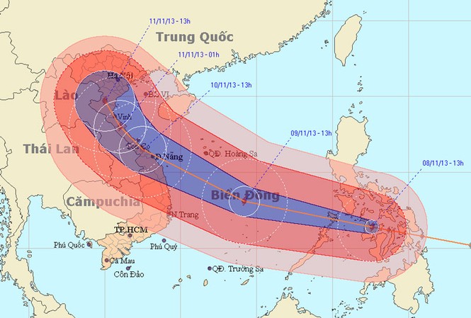 Bão giật trên cấp 17 hướng vào Việt Nam Bão giật trên cấp 17 hướng vào Việt Nam