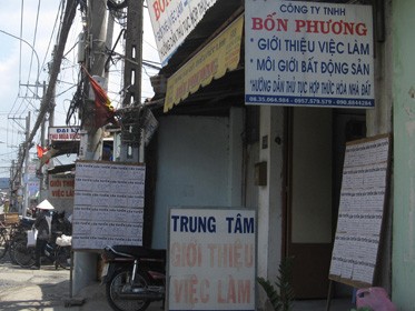Bát nháo trung tâm giới thiệu việc làm chui Bát nháo trung tâm giới thiệu việc làm chui