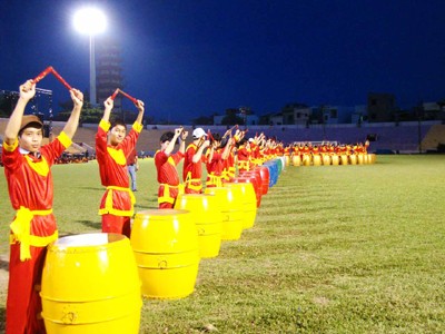 Đất võ đã sẵn sàng Tập luyện chuẩn bị cho lễ khai mạc