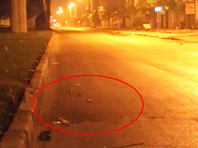 Hà Nội: Hai xe máy va chạm, 6 người thương vong Hiện trường nơi xảy ra vụ va chạm giao thông