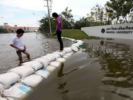 Thái Lan: đê bao phía tây sông Chao Phraya sắp vỡ? Thái Lan: đê bao phía tây sông Chao Phraya sắp vỡ?