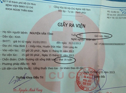 Ông già 73 tuổi ...thai 16 tuần Ông già 73 tuổi ...thai 16 tuần