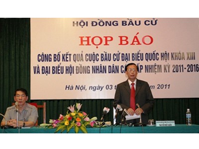 Công bố kết quả bầu cử đại biểu Quốc hội khóa XIII Công bố kết quả bầu cử đại biểu Quốc hội khóa XIII