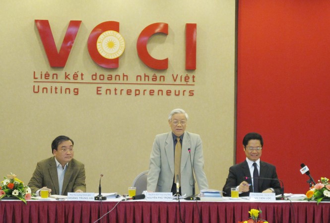 Doanh nhân VN phải vì lợi ích chung Tổng Bí thư Nguyễn Phú trọng làm việc với VCCI