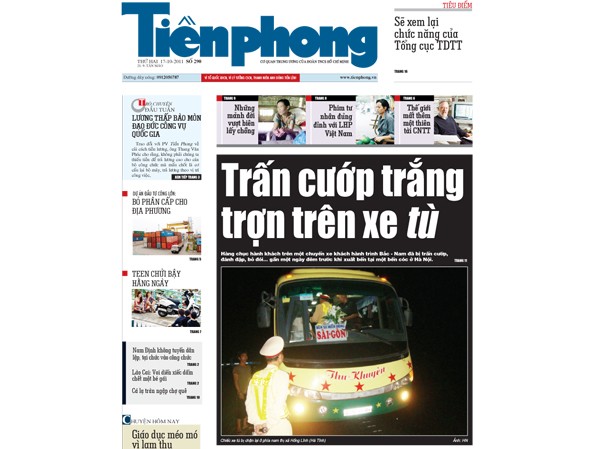 Tin bài đáng chú ý trên Tiền Phong số 290 Tin bài đáng chú ý trên Tiền Phong số 290