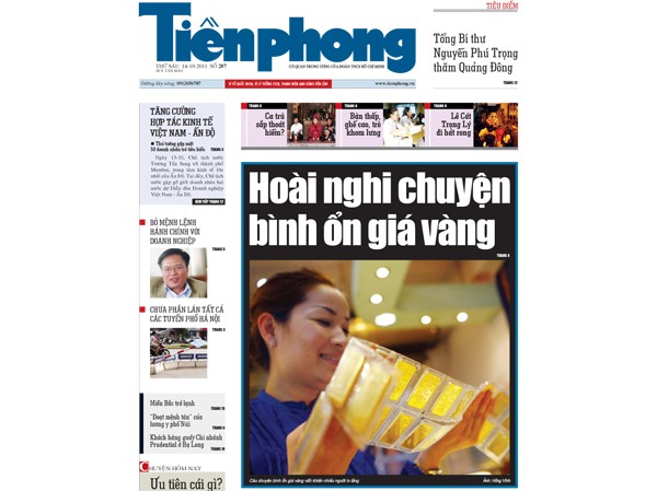 Đón đọc Tiền Phong nhật báo số 287 ra ngày 14.10 Đón đọc Tiền Phong nhật báo số 287 ra ngày 14.10