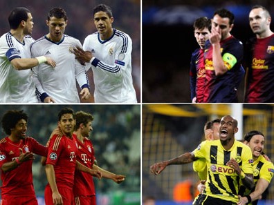 Bốc thăm bán kết Champions League: Đại chiến Bundesliga-La Liga? Bốc thăm bán kết Champions League: Đại chiến Bundesliga-La Liga?