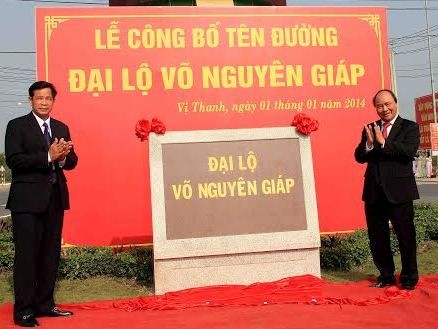Hậu Giang có đại lộ Võ Nguyên Giáp Hậu Giang có đại lộ Võ Nguyên Giáp