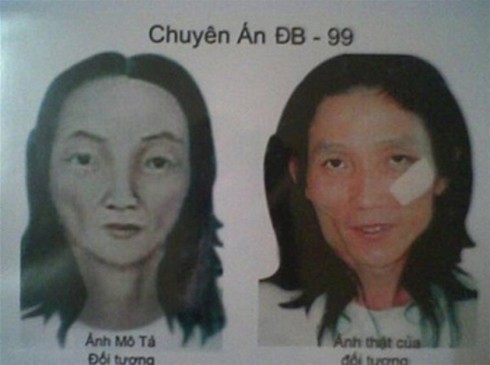 Những tội phạm sa lưới nhờ nét vẽ của họa sĩ Một bức phác thảo chân dung thủ phạm của họa sỹ Thành.