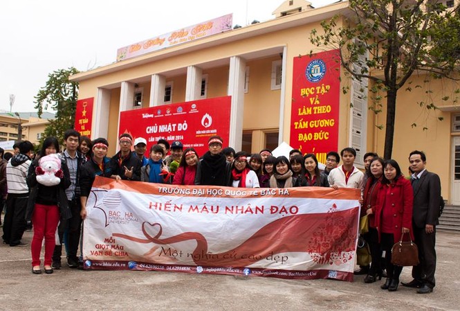 Một đại học ngoài công lập được đào tạo sinh viên quốc tế Sinh viên ĐH quốc tế Bắc Hà tham gia hiến máu nhân đạo tại Ngày Chủ Nhật Đỏ 2014