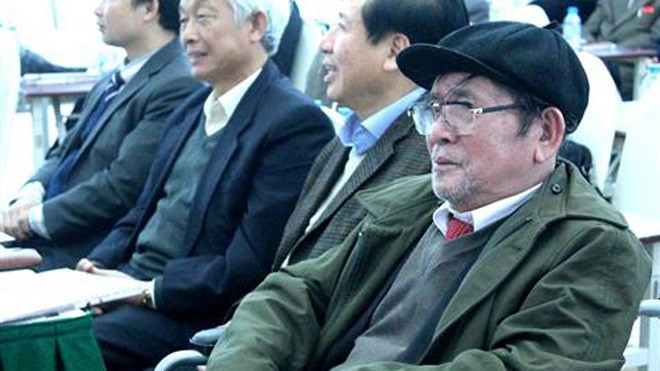 Nhà văn Lê Lựu chi 1 tỷ đồng lập quỹ văn học Nhà văn Lê Lựu trong buổi ra mắt quỹ văn học mang tên mình. Ảnh: Mi Ly