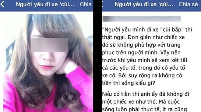 Những cô gái bị cộng đồng mạng ném đá Phát ngôn yêu là phải có xe đẹp của một cô gái đã khiến cộng đồng mạng dậy sóng.