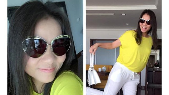 Nghi vấn Thu Minh mang bầu, hủy hàng loạt show diễn Thu Minh đi dép bệt ăn mặc thoải mái trước khi ra đường.