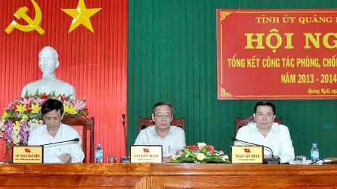 Kỷ luật 113 đảng viên vi phạm pháp luật về tham nhũng Tỉnh ủy Quảng Ngãi quyết tâm phòng, chống tham nhũng toàn diện.