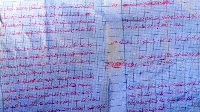 'Nhà mình nghèo, mẹ cha đắp chiếu chôn con được rồi' Bức thư tuyệt mệnh của thanh niên.