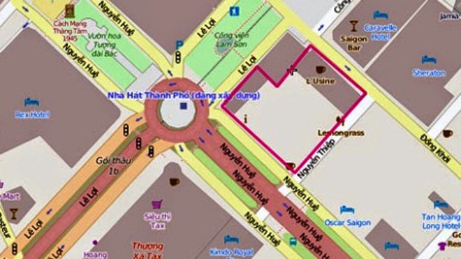 Đầu tư 70 triệu USD cho “tứ giác vàng” tại trung tâm TPHCM Khu tứ giác vàng tại trung tâm quận 1, TPHCM