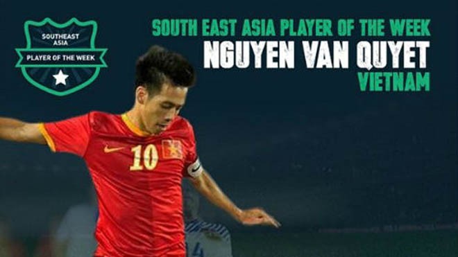 Văn Quyết được bình chọn là cầu thủ xuất sắc nhất Đông Nam Á Báo chí Đông Nam Á đánh giá rất cao Văn Quyết