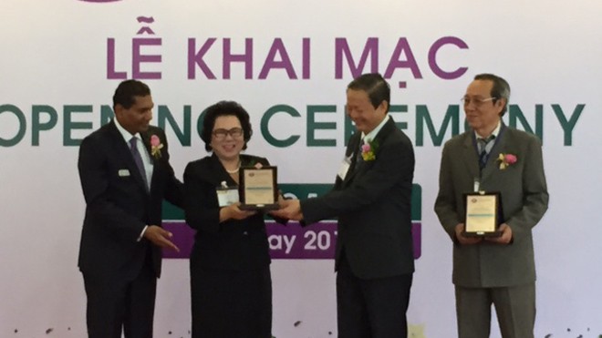 Khai mạc triển lãm thực phẩm và đồ uống 2015 Các đại biểu khai mạc triển lãm Fi Vietnam 2015 ngày 20/5.