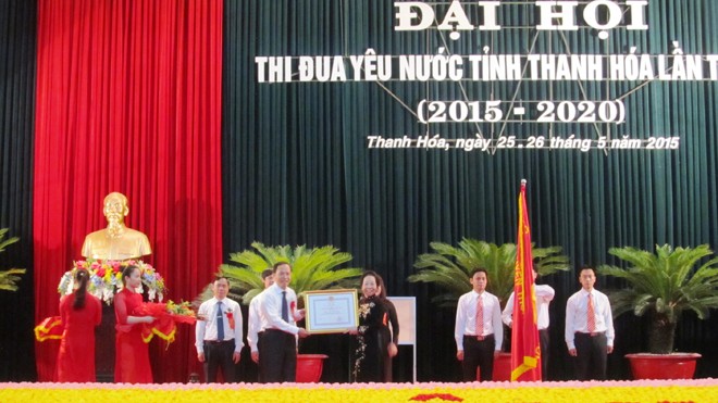 Thanh Hóa đón nhận Huân chương Độc lập hạng Nhất Tỉnh Thanh Hóa đón nhận Huân chương Độc lập hạng Nhất. Ảnh: Phạm Nhài.