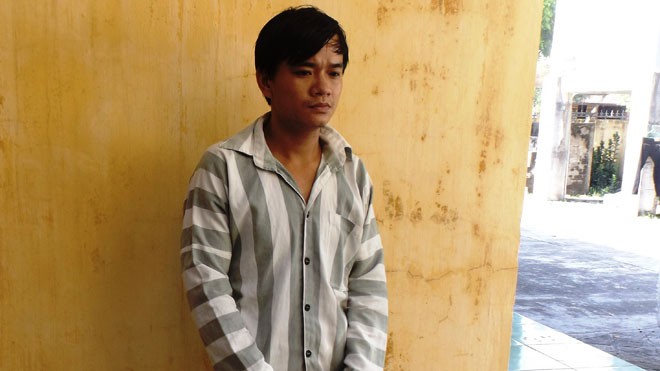 Kẻ 9 lần đột nhập trường học sa lưới Đối tượng Trần Văn Lệ tại cơ quan điều tra.