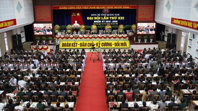 Khai mạc Đại hội đại biểu Đảng bộ tỉnh Quảng Nam lần thứ 21 Quang cảnh Đại hội đại biểu Đảng bộ tỉnh Quảng Nam lần thứ 21
