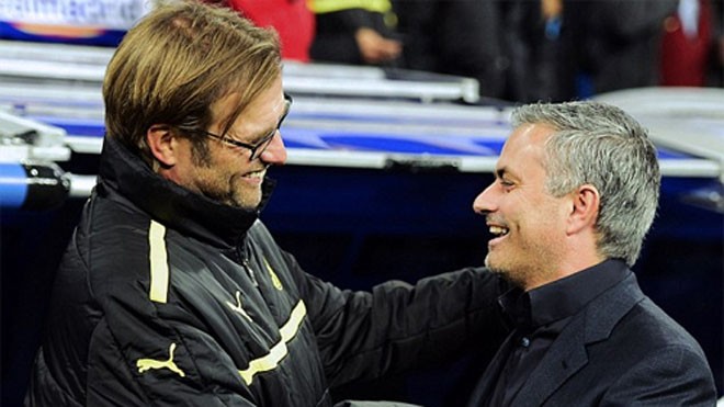 Klopp là khắc tinh của Mourinho Klopp và Mourinho không lạ gì nhau qua đấu trường Champions League. Ảnh: Reuters