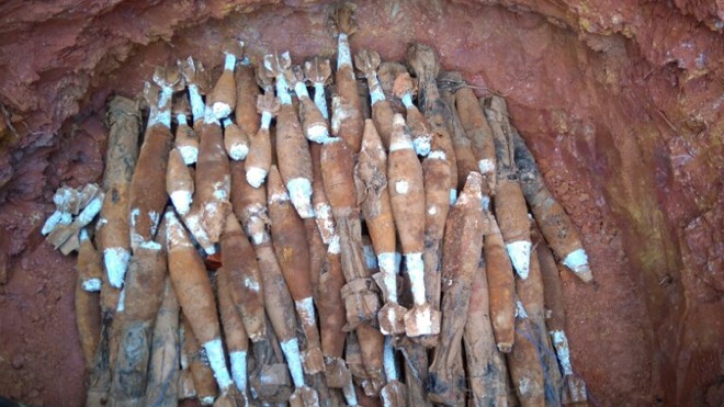Tiêu hủy số lượng lớn đạn pháo còn nguyên kíp nổ tại Đà Lạt Vũ khí phát hiện trên đồi Robin