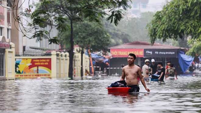 Miền Bắc sắp mưa to, Hà Nội khả năng ngập úng Hà Nội và khu vực đồng bằng cảnh báo bị ngập úng trong đợt mưa sắp tới. Ảnh: Thế Sơn.
