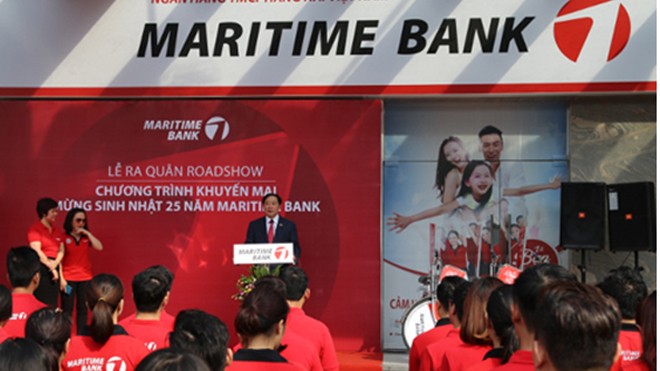 Ngân hàng Nhà nước khuyên người gửi tiền nên bình tĩnh Ông Trần Anh Tuấn - Chủ tịch Maritime Bank phát biểu tại roadshow mừng sinh nhật 25 năm của ngân hàng vào đầu tháng 8.