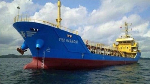 Tàu chở gần một triệu lít dầu bị cướp ngoài khơi Malaysia Hình ảnh tàu Vier Harmoni. Ảnh: MMEA