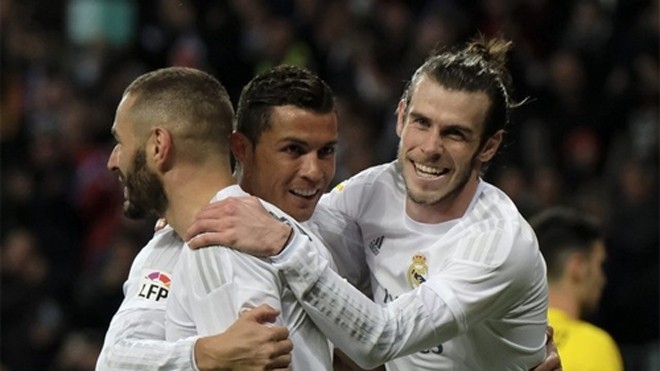 Giá trị chuyển nhượng của Ronaldo sụt giảm Do trẻ tuổi hơn, Benzema và Bale có thể còn nhiều thời gian thi đấu đỉnh cao hơn Ronaldo. Ảnh: Reuters