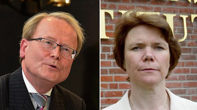 Hai thành viên Hội đồng Nobel Y học bị đề nghị miễn nhiệm Bà Harriet Wallberg và người kế nhiệm Anders Hamsten. (Nguồn: TT)