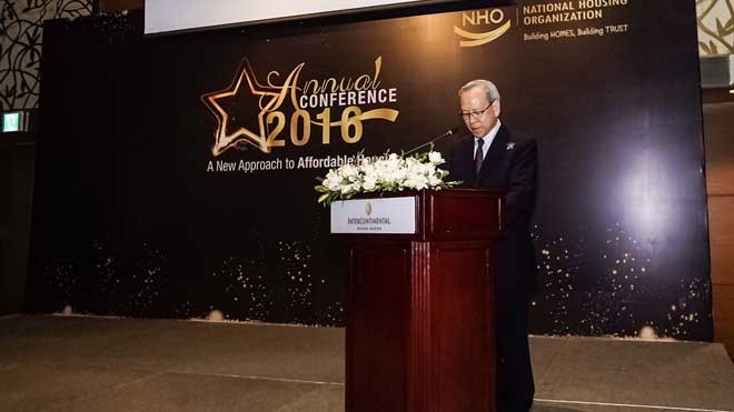 N.H.O tổ chức Hội nghị thường niên và kỷ niệm 4 năm thành lập Ông Lawrence Tham, Chủ tịch HDQT Công ty NHO phát biểu khai mạc chương trình