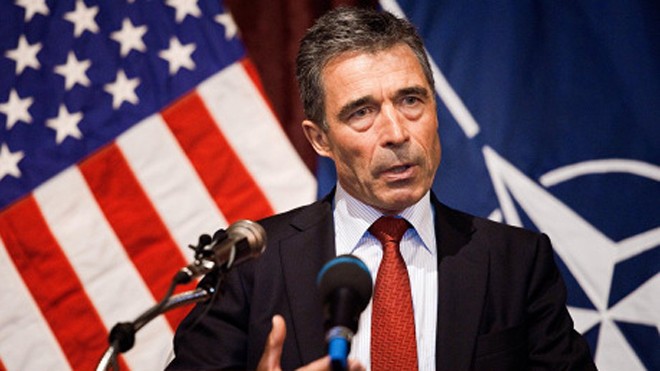 Cựu quan chức NATO chê quân đội chung châu Âu là 'hổ giấy' Cựu tổng thư ký NATO Anders Fogh Rasmussen. Ảnh: Flickr.