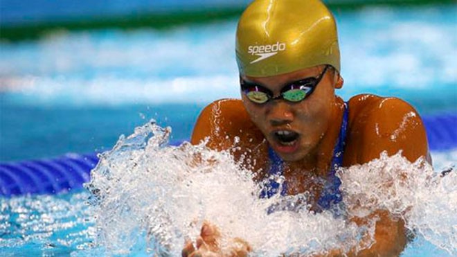 Ánh Viên vào chung kết 200m tự do giải vô địch bơi châu Á Ánh Viên sẽ có cơ hội đoạt thêm huy chương trên đường bơi chung kết 200m tự do tối nay. Ảnh: Đức Đồng.