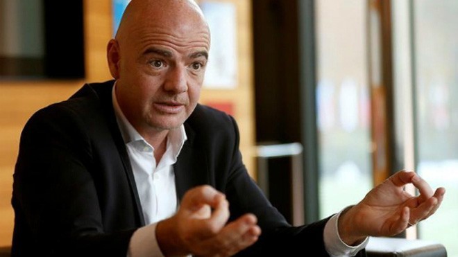 Chủ tịch FIFA: 'World Cup 48 đội không phải vì tiền' Chủ tịch FIFA Infantino là người khởi xướng kế hoạch World Cup 48 đội. Ảnh: Reuters.