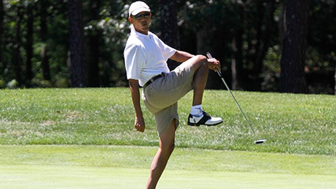 Ông Obama sẽ làm gì sau khi rời Nhà Trắng? Tổng thống Obama sẽ có nhiều thời gian chơi golf hơn sau khi nghỉ hưu. Ảnh: Washington Times