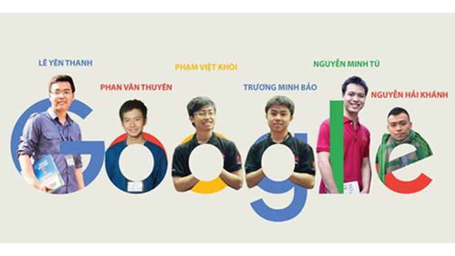Diệt giặc dốt tiếng Anh của người Việt và giấc mơ giáo dục thời 4.0 Sáu chàng trai Việt là sinh viên Khoa Công nghệ thông tin, Đại học Khoa học Tự nhiên (Đại học Quốc gia TP.Hồ Chí Minh) có cơ hội đến Google làm việc. Ảnh: Zing.vn.