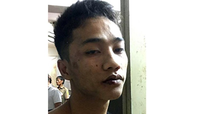 Mời mua vé số, thanh niên bị kẻ ngáo đá đâm gục Thọ đang trong cơn ngáo đá. Ảnh: C.A