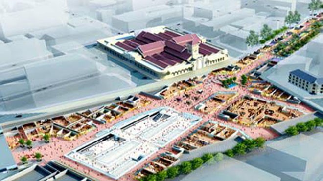 TPHCM quy hoạch không gian ngầm toàn thành phố Không gian ngầm trước chợ Bến Thành sau khi tuyến metro số 1 hoàn thành.