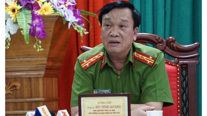 Phó thủ trưởng cơ quan an ninh điều tra bị dọa giết Đại tá Bùi Đình Quang, Phó Giám đốc công an tỉnh Hà Tĩnh