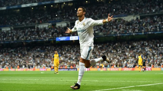 Kinh ngạc với hiệu suất ghi bàn 'khủng' của Ronaldo Ronaldo đang có số bàn thắng khủng tại Champions League. Ảnh Getty Images