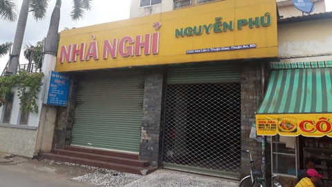 Hãi hùng phát hiện bạn trai chết trong nhà nghỉ Nhà nghỉ nơi xảy ra vụ việc
