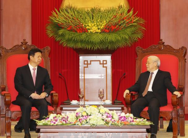 Tổng Bí thư Nguyễn Phú Trọng tiếp Đặc phái viên của Tổng Bí thư Trung Quốc Tổng Bí thư Nguyễn Phú Trọng tiếp đồng chí Tống Đào, Đặc phái viên của Tổng Bí thư Đảng Cộng sản Trung Quốc Tập Cận Bình. Ảnh: TTXVN