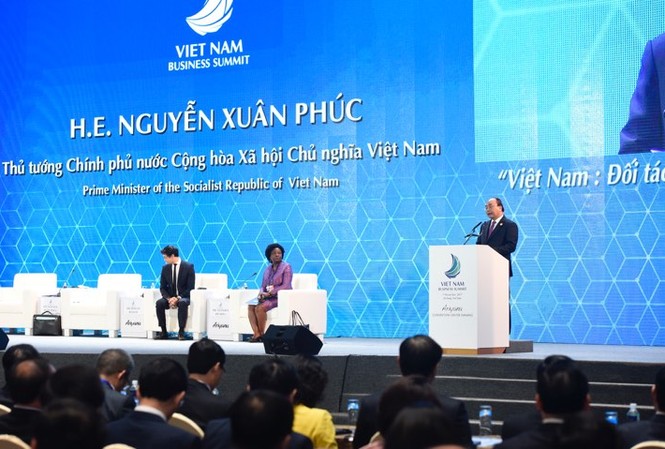 Thủ tướng Nguyễn Xuân Phúc: 'Việt Nam hội nhập, năng động đổi mới, phát triển toàn diện' Ảnh: Tường Đăng