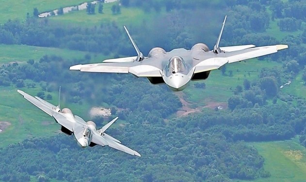 Nga thử nghiệm động cơ cho siêu tiêm kích tàng hình Su-57 Ảnh: Vpk